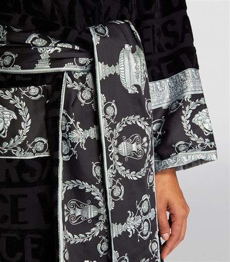 black and white versace robe|Versace baroque robe.